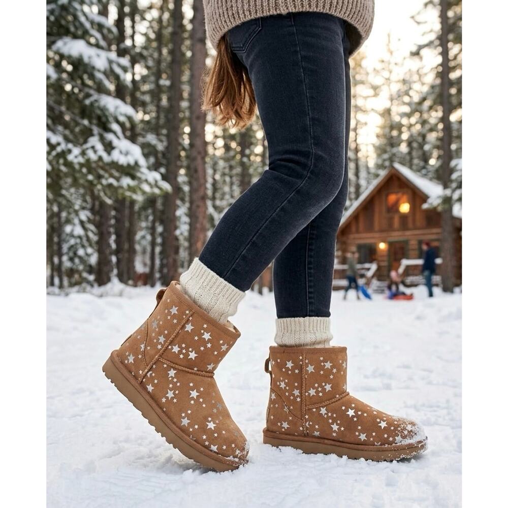 NWT❤️UGG Classic Mini II Stars sz2